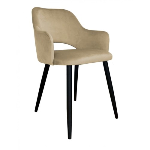 Krzesło tapicerowane Milano noga czarna metalowa