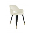 Krzesło tapicerowane Milano noga czarna/złota metalowa 1