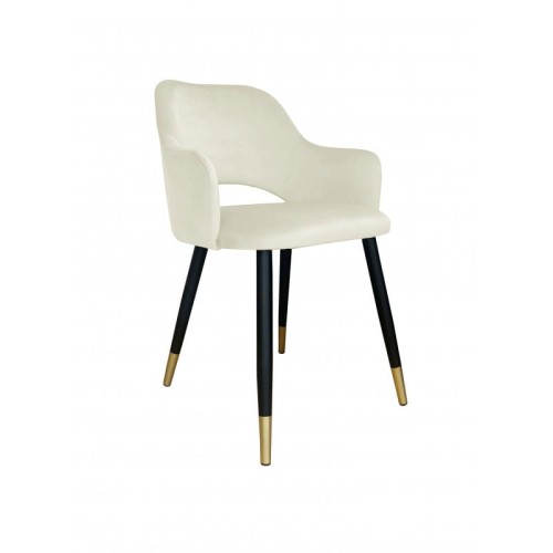 Krzesło tapicerowane Milano noga czarna/złota metalowa