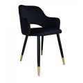 Krzesło tapicerowane Milano noga czarna/złota metalowa 7