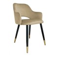 Krzesło tapicerowane Milano noga czarna/złota metalowa 10
