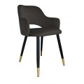 Krzesło tapicerowane Milano noga czarna/złota metalowa 11