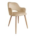 Krzesło tapicerowane Milano noga dąb metalowa 12