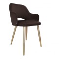 Krzesło tapicerowane Milano noga złota metalowa 3
