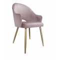 Krzesło tapicerowane Velvet noga złota metalowa 3