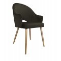 Krzesło tapicerowane Velvet noga złota metalowa 9