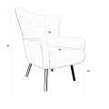 Fotel tapicerowany Tulip 14