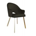 Krzesło tapicerowane Velvet noga złota profil 3