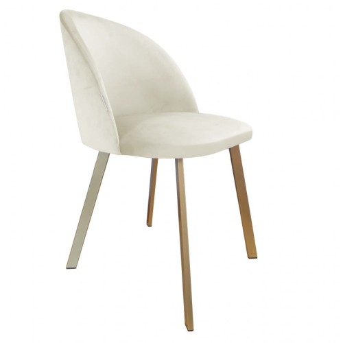 Krzesło tapicerowane Colin noga złoty profil