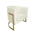 Fotel tapicerowany Glamour złota podstawa 7