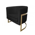 Fotel tapicerowany Glamour złota podstawa 12