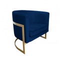 Fotel tapicerowany Glamour złota podstawa 13