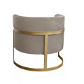 Fotel tapicerowany Glamour złota podstawa 4