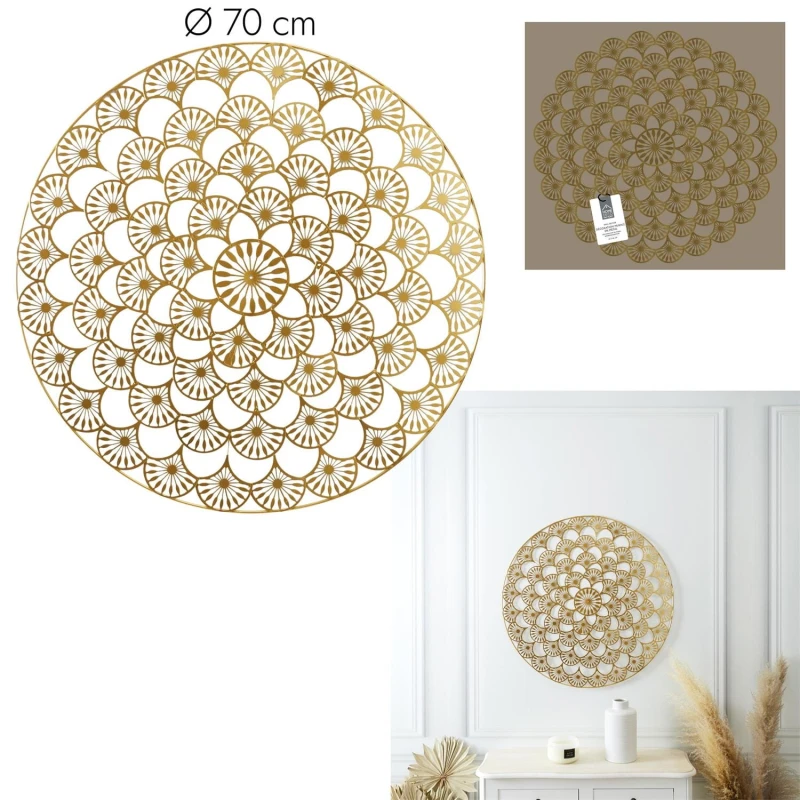 Dekoracja ścienna Mandala 70cm złota 2