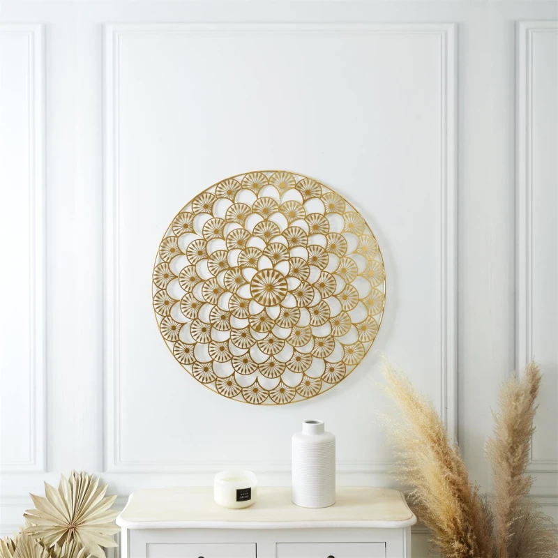Dekoracja ścienna Mandala 70cm złota 3