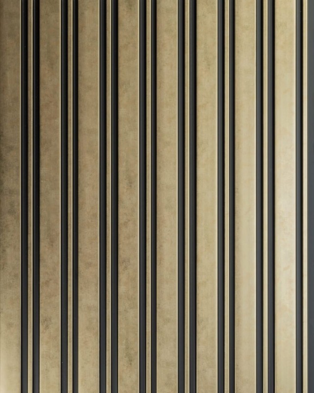 Lamele ścienne Milo Złote Gold 12,2x1,2x270 cm LAMELIO