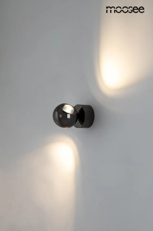MOOSEE lampa ścienna EOS czarny chrom 2