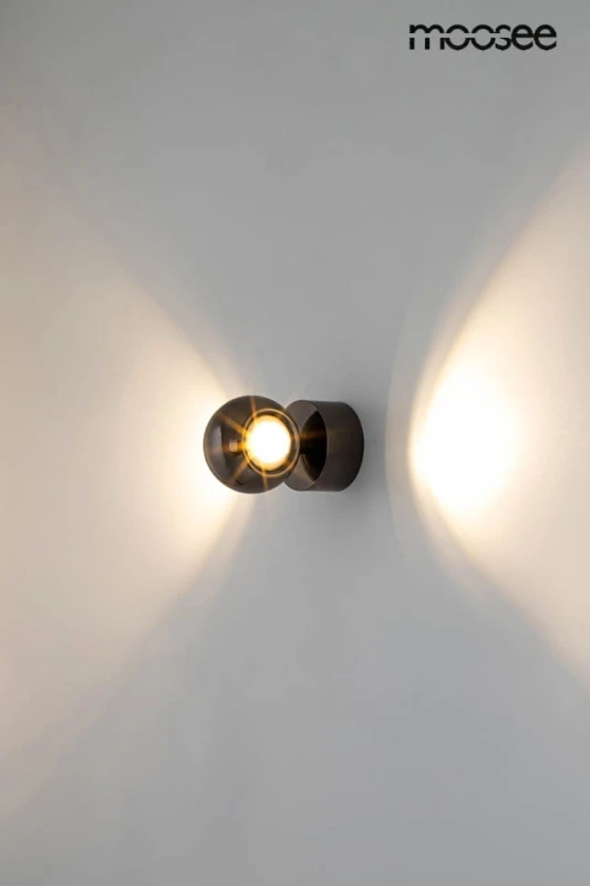 MOOSEE lampa ścienna EOS czarny chrom 3