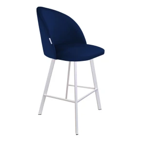 Hoker tapicerowany Colin 65cm podstawa biała metalowa profil