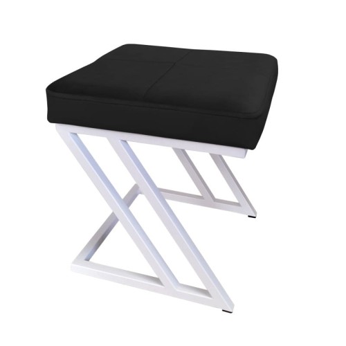 Pufa tapicerowana Zeta podstawa biała 37x37cm