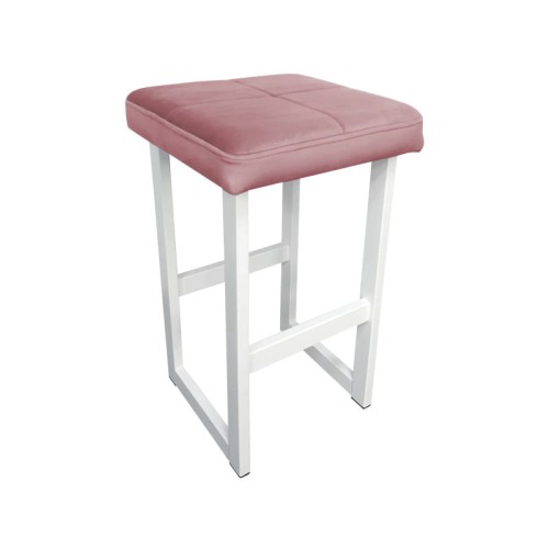 Hoker tapicerowany Alex podstawa biała 75cm