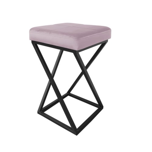 Hoker tapicerowany Zoa podstawa czarna 60cm