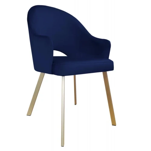 Krzesło tapicerowane Velvet noga złota profil