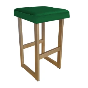 Hoker tapicerowany Alex podstawa złota 75cm