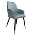 Krzesło tapicerowane Westa noga czarna/złota metalowa 1