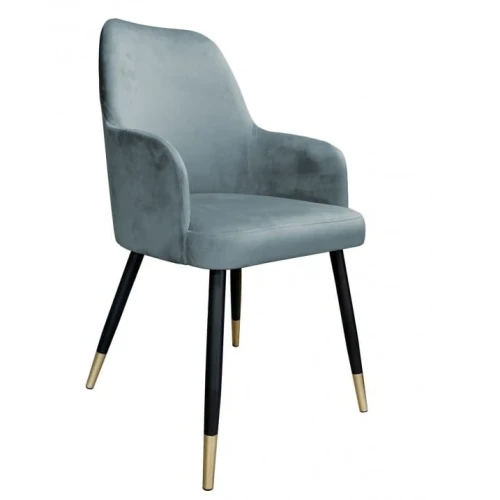 Krzesło tapicerowane Westa noga czarna/złota metalowa