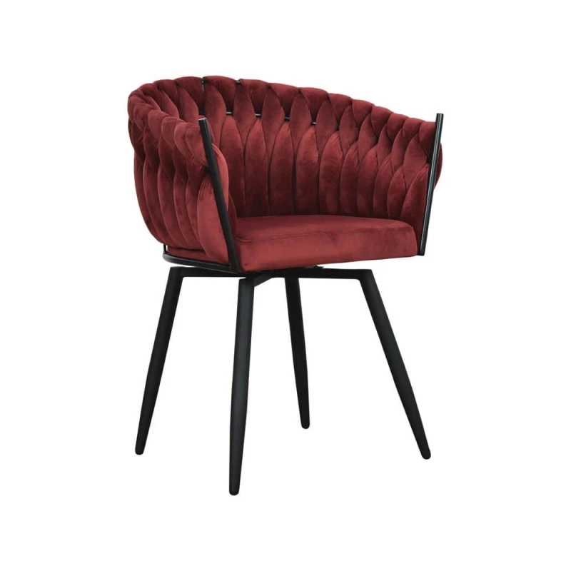 Fotel Larissa Black Bloom – Podstawa obrotowa