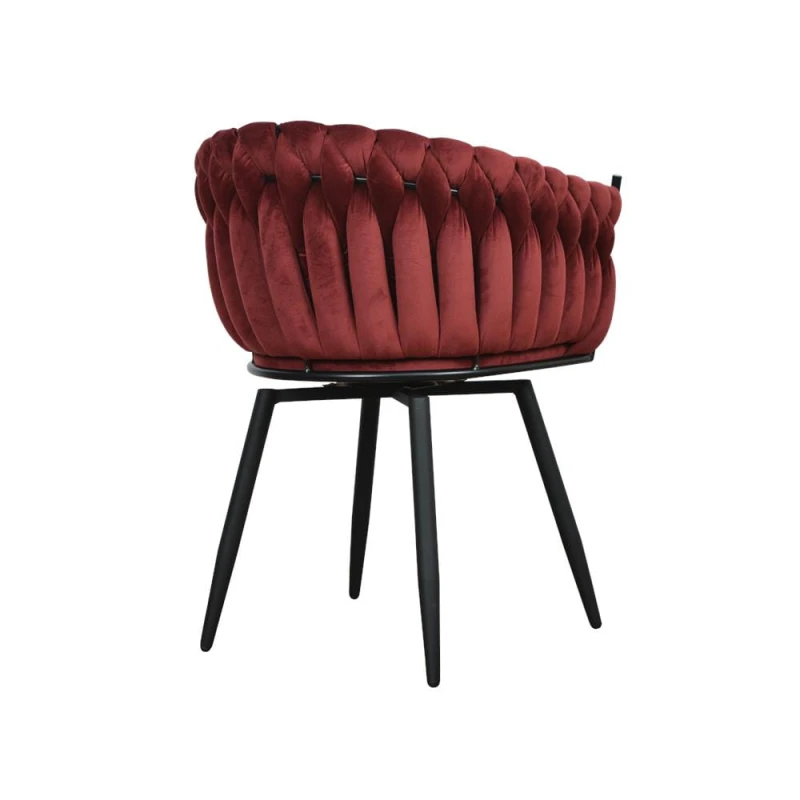 Fotel Larissa Black Bloom – Podstawa obrotowa