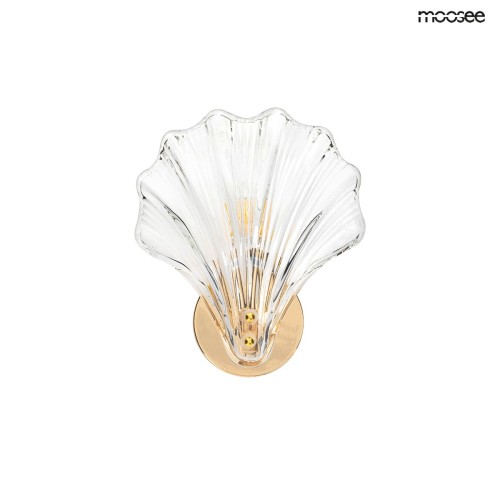 Moosee lampa ścienna Concha złota