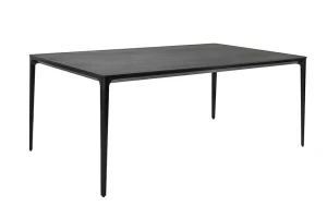 Stół SLIM 180x90 czarny - ceramiczny marmur, aluminium