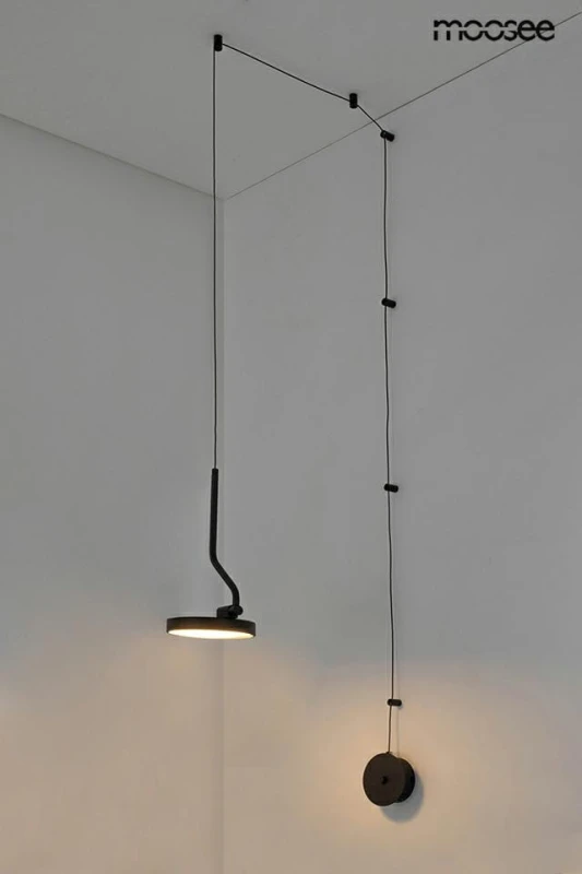 MOOSEE lampa ścienna FLAT czarna 8