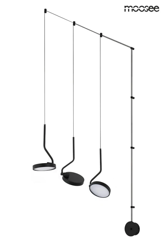 MOOSEE lampa ścienna FLAT 3 czarna 2