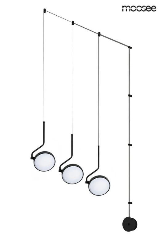 MOOSEE lampa ścienna FLAT 3 czarna 4