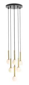 Lampa Wisząca Riu 7 Ring Black Brass