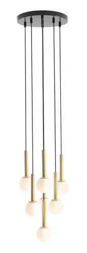 Lampa Wisząca Riu 7 Ring Black Brass