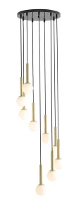 Lampa Wisząca Riu 9 Ring Black Brass