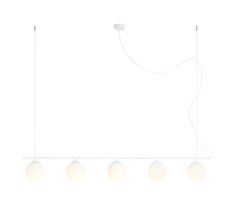 LAMPA WISZĄCĄ BERYL GLASS 5 WHITE