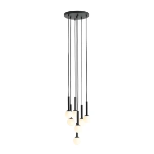Lampa Wisząca Riu 7 Ring All Black