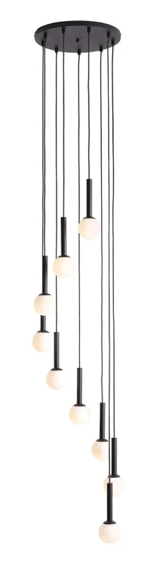 LAMPA WISZĄCA RIU 9 RING ALL BLACK
