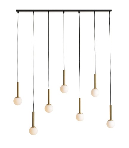 Lampa Wisząca Riu 7 Black / Brass