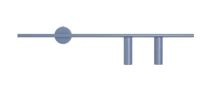 Kinkiet Trevo 2 Dusty Blue (prawy)