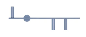 Kinkiet Trevo 3 Dusty Blue (prawy)