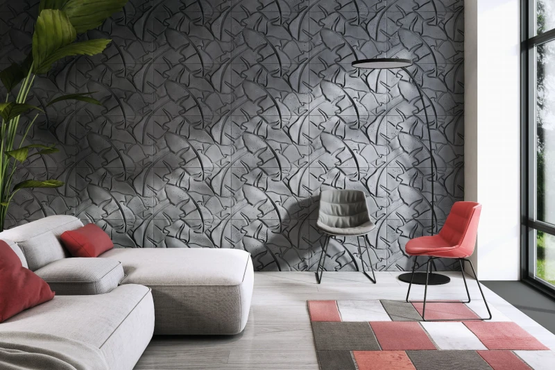 Panel-scienny-3D-Botanical-PB34-Beton
