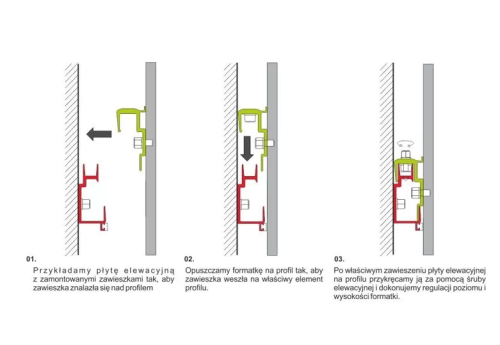 System montażu płyt betonowych VHCT - podstawowy