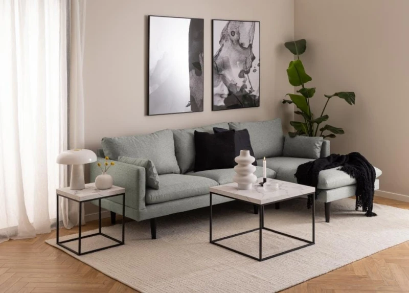 Stolik Barossa 60x60cm biały marmur 2