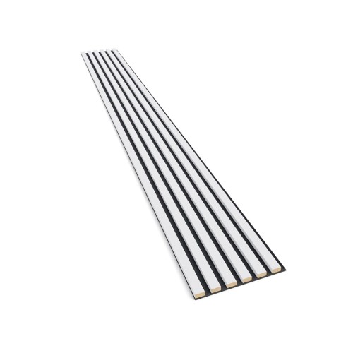Lamele na czarnym filcu Biały 30x2,4x275 cm LEO